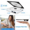 Super Mini CD DVD Player with Built-in Speaker, HDMI AV Output Portable Palm-Size DVD CD Player All Region Free, HD 1080P, USB Supported, HDMI/AV Cables Included