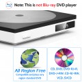 Super Mini CD DVD Player with Built-in Speaker, HDMI AV Output Portable Palm-Size DVD CD Player All Region Free, HD 1080P, USB Supported, HDMI/AV Cables Included